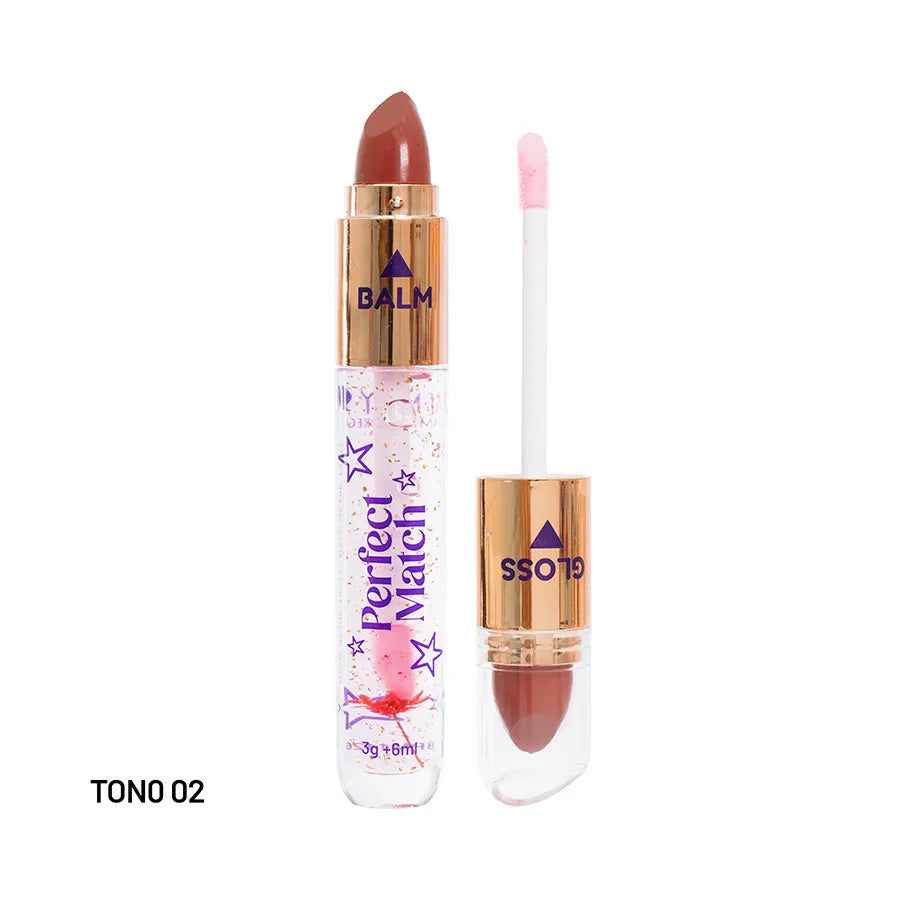 Brillo Mágico Doble con Labial Perfect Match Trendy