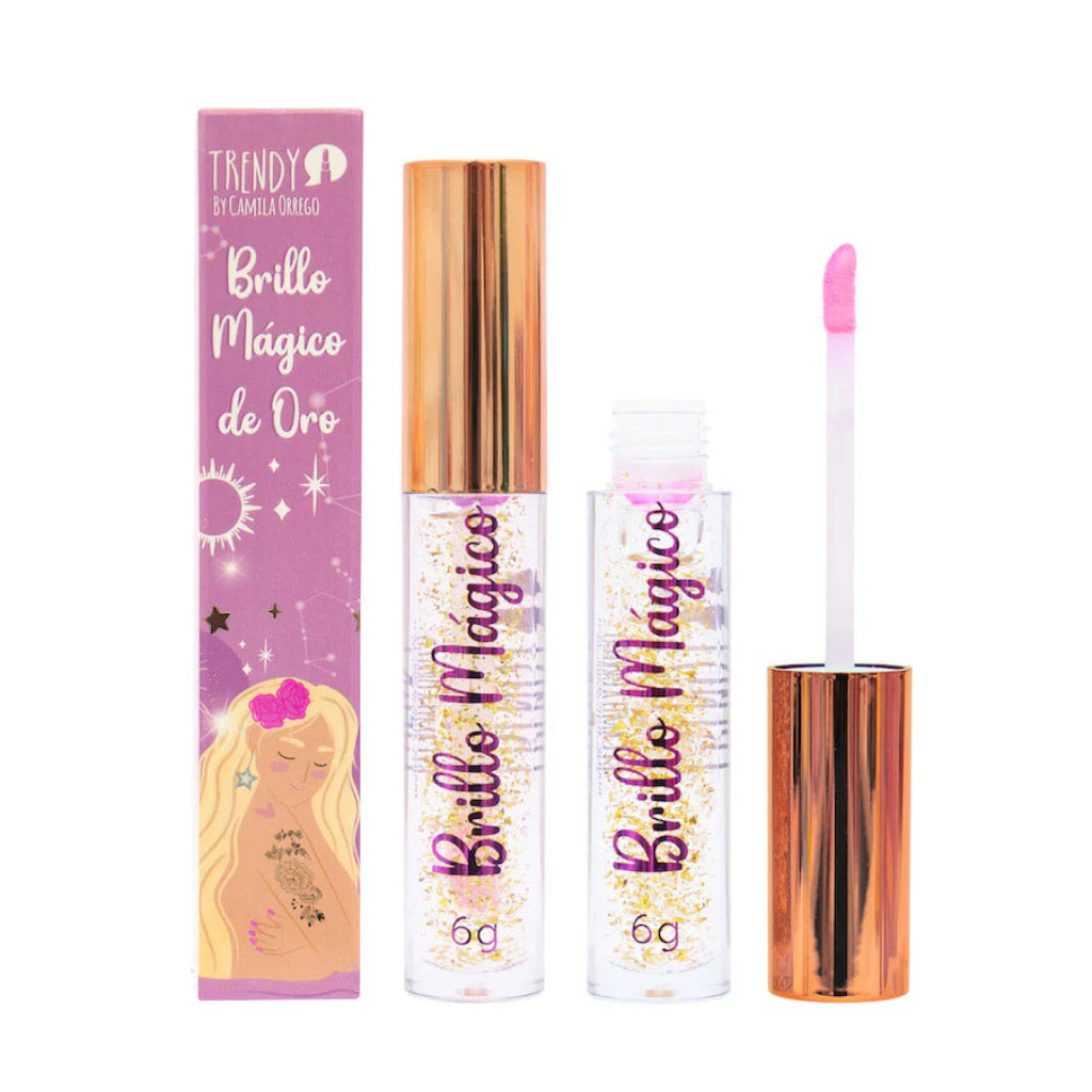 Brillo Labial Mágico de Oro Trendy