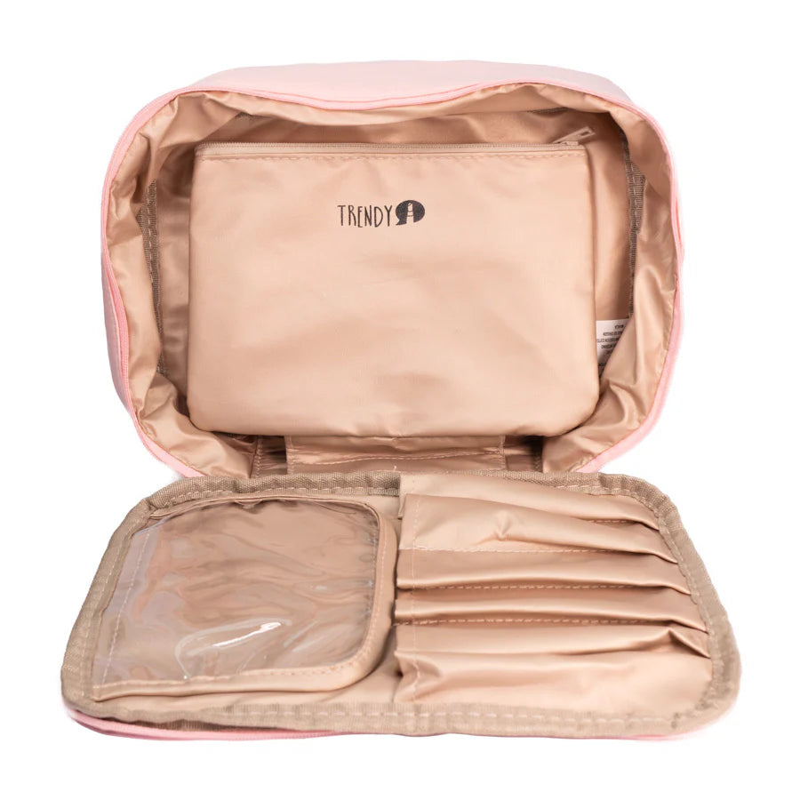 Cosmetiquera Viajera Rosada Organizador de Maquillaje Trendy OMT1667