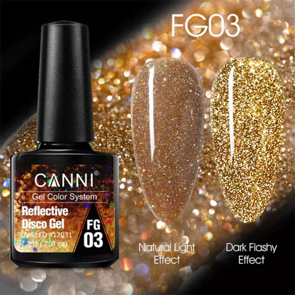 Esmalte Reflective Disco Gel FG03 7,3 ml CANNI