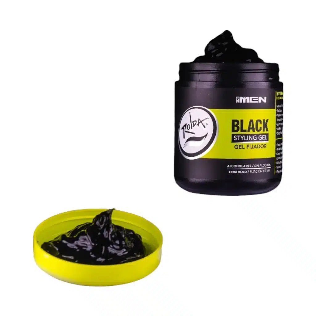 Gel Fijador De Cabello Ultra Fuerte Black Rolda