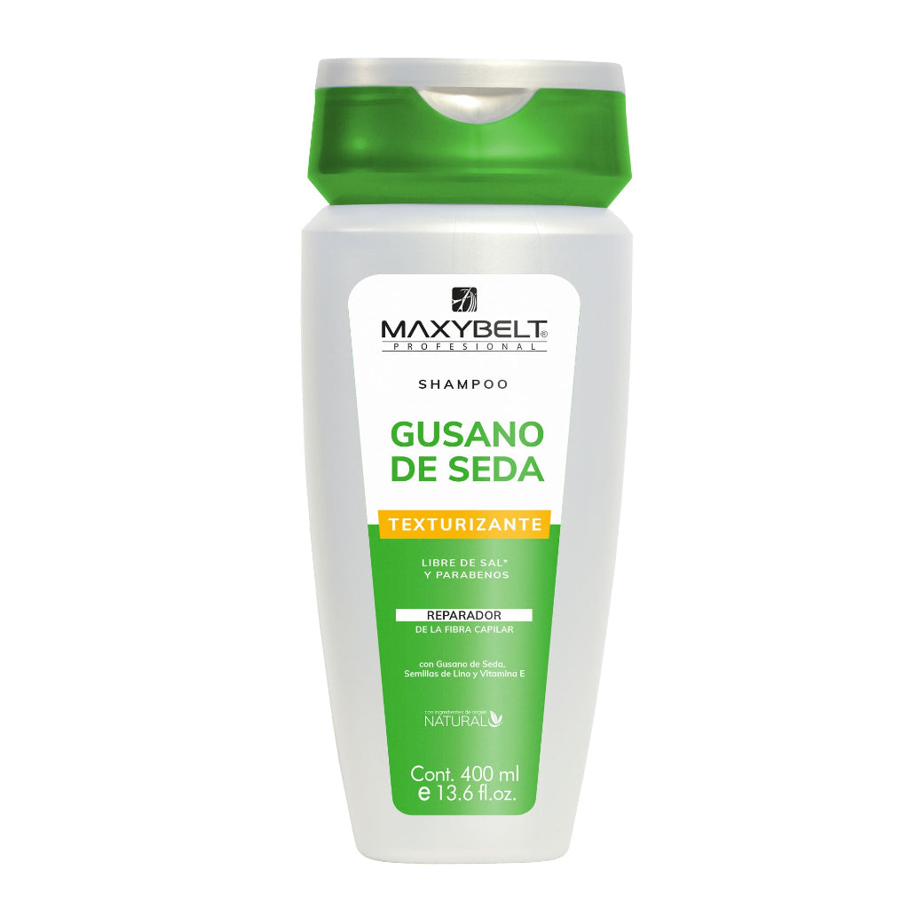 Shampoo Gusano de Seda Brillo y Sedosidad 400ml Maxybelt