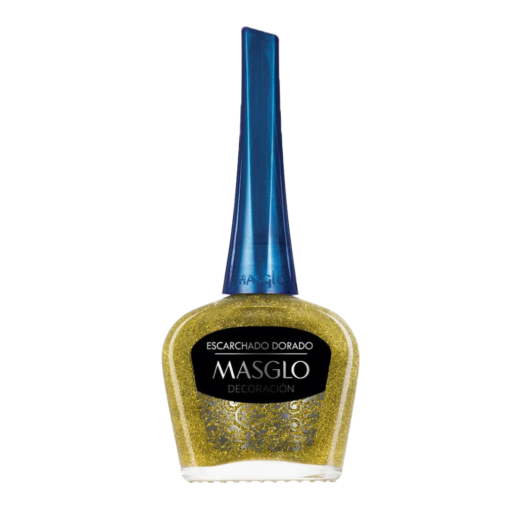 Esmalte Decoracion Escarchado Dorado 13.5 ml Masglo