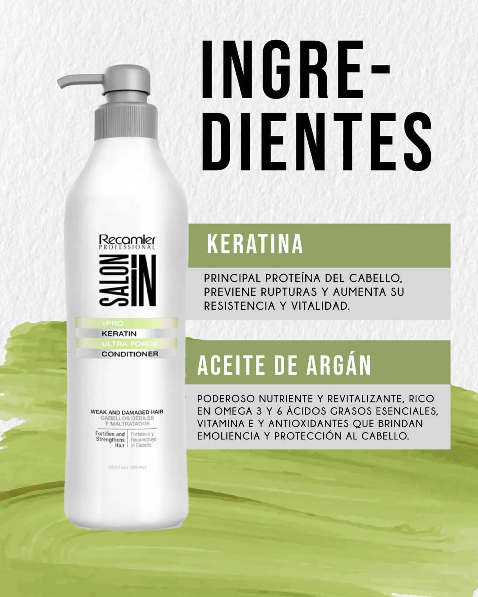 Acondicionador Keratin Ultra Force Recamier X 1000
