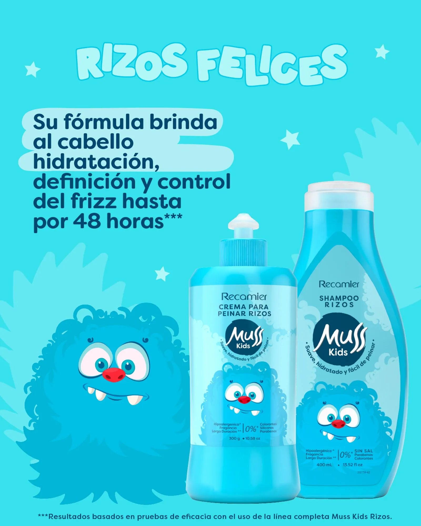 Crema Para Peinar Muss Kids Rizos Recamier *300 Ml
