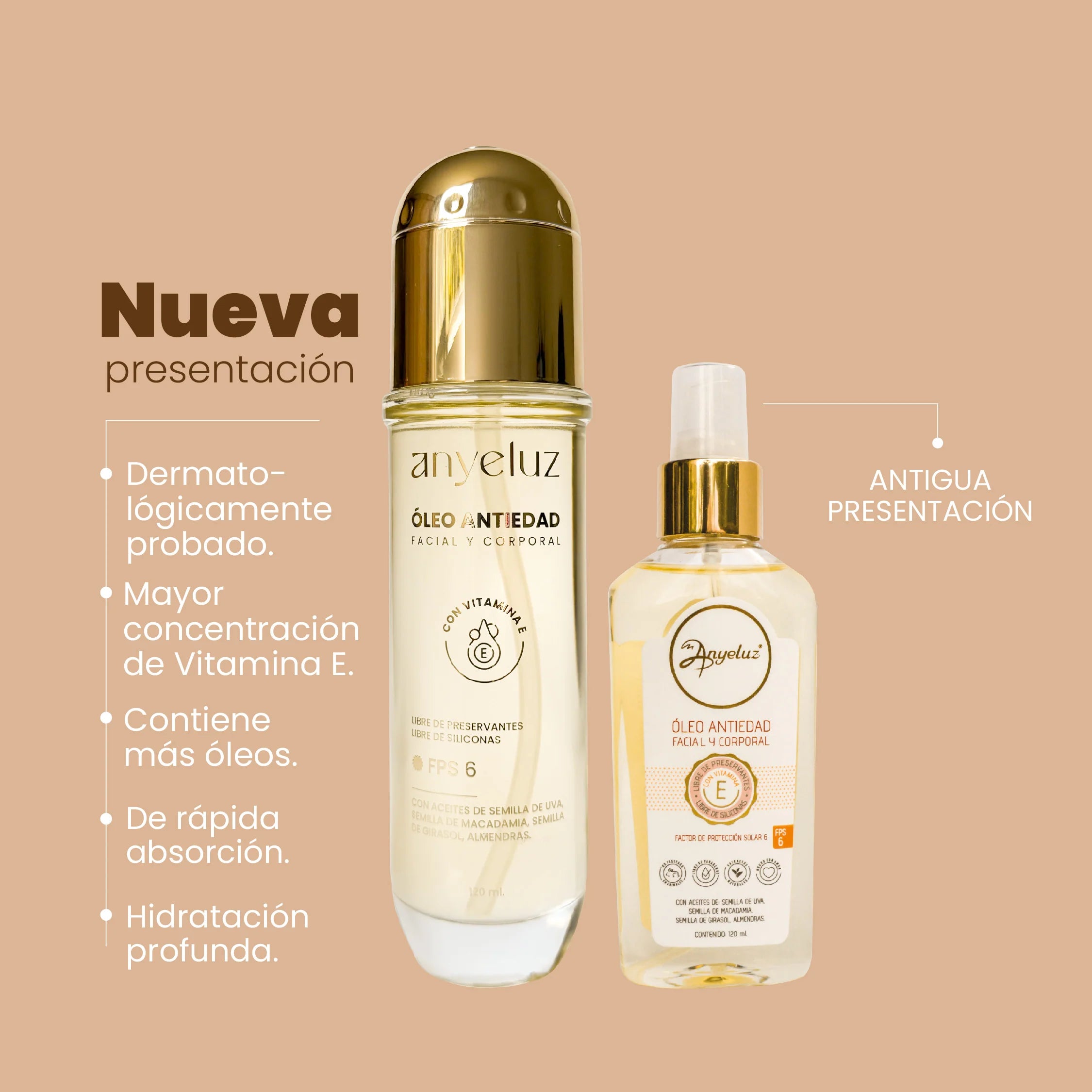 Óleo Facial Antiedad Anyeluz 120 ml
