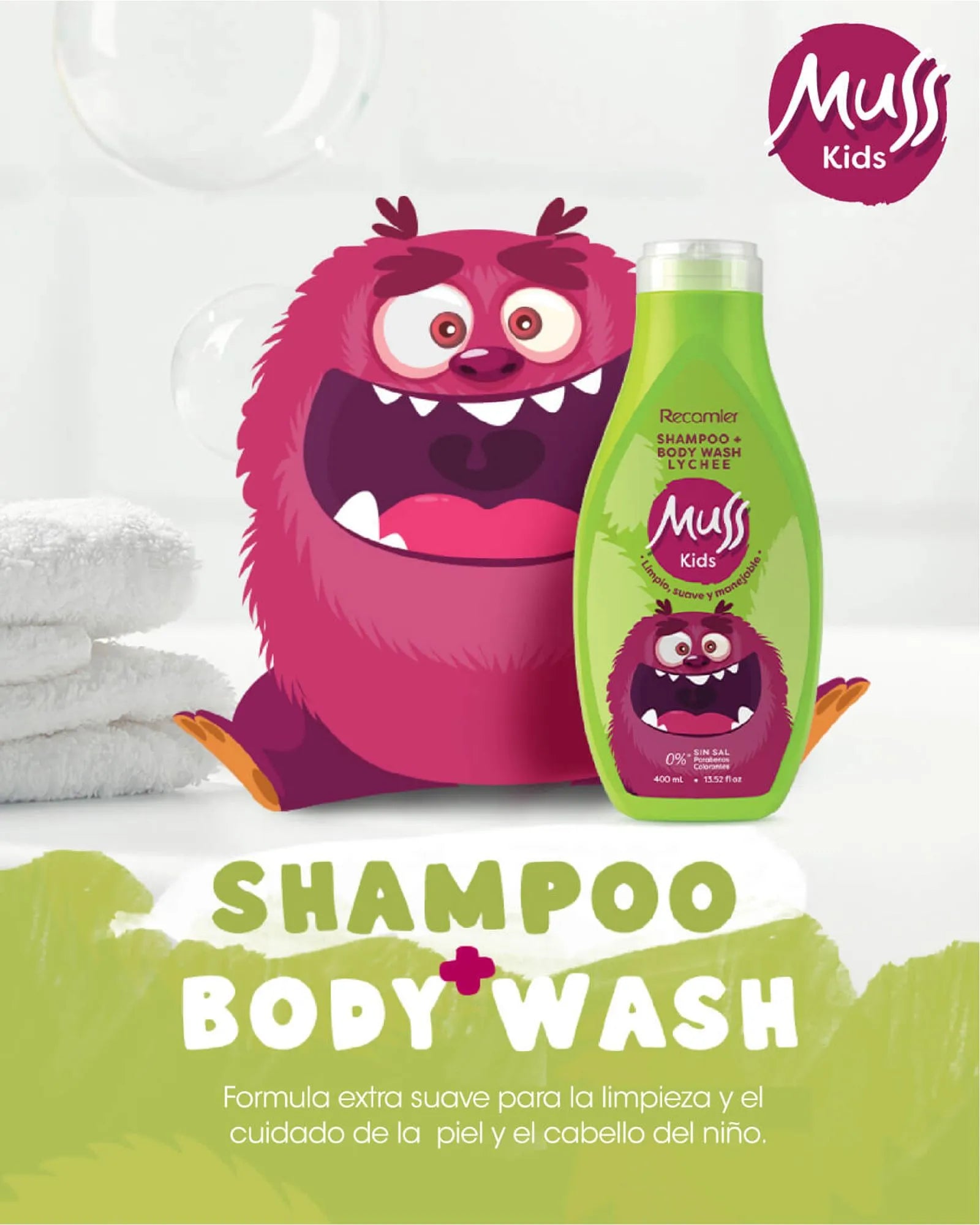 Shampoo Y Body Wash Lychee X400Ml Recamier Muss