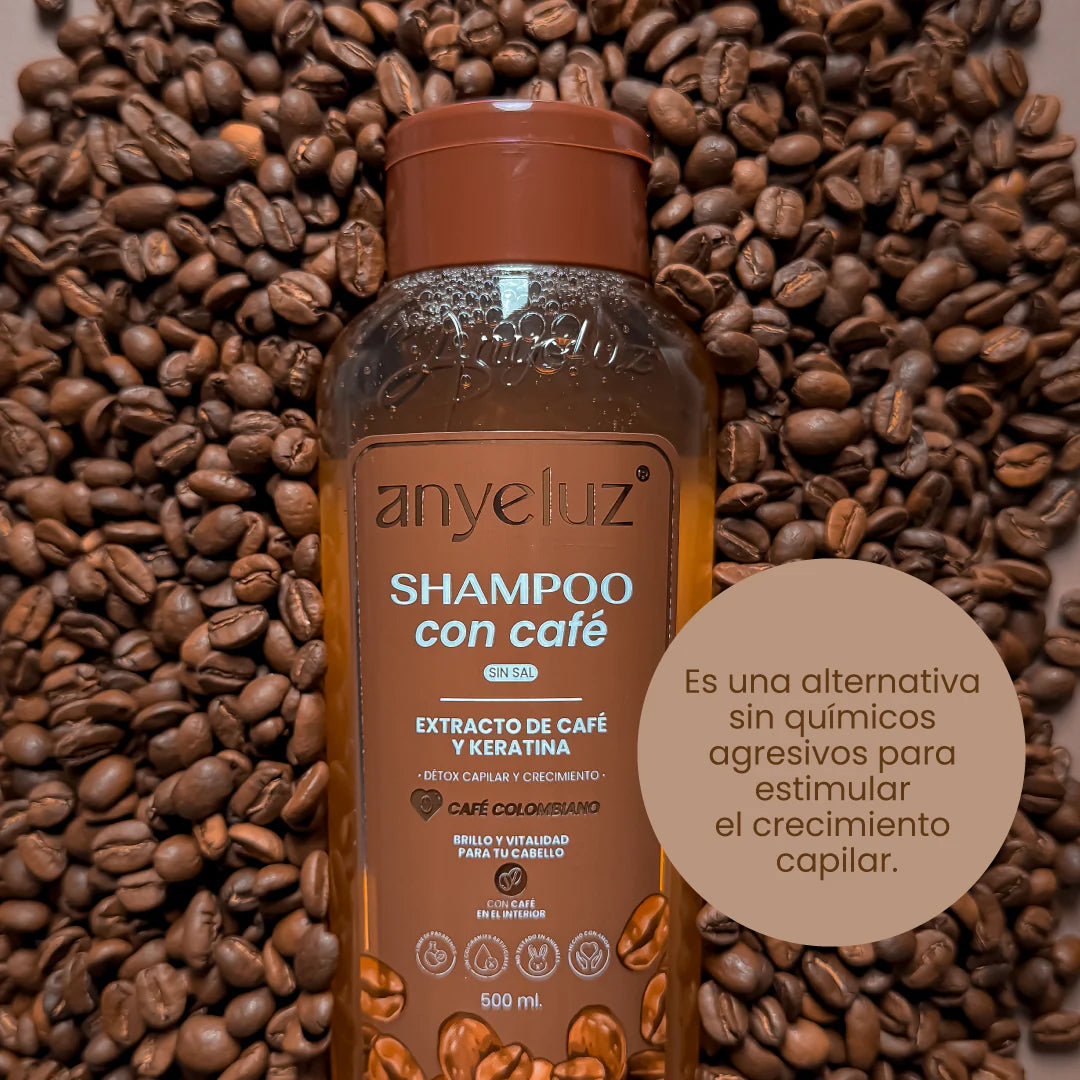 Shampoo Estimulante de Café Anyeluz 500 ml