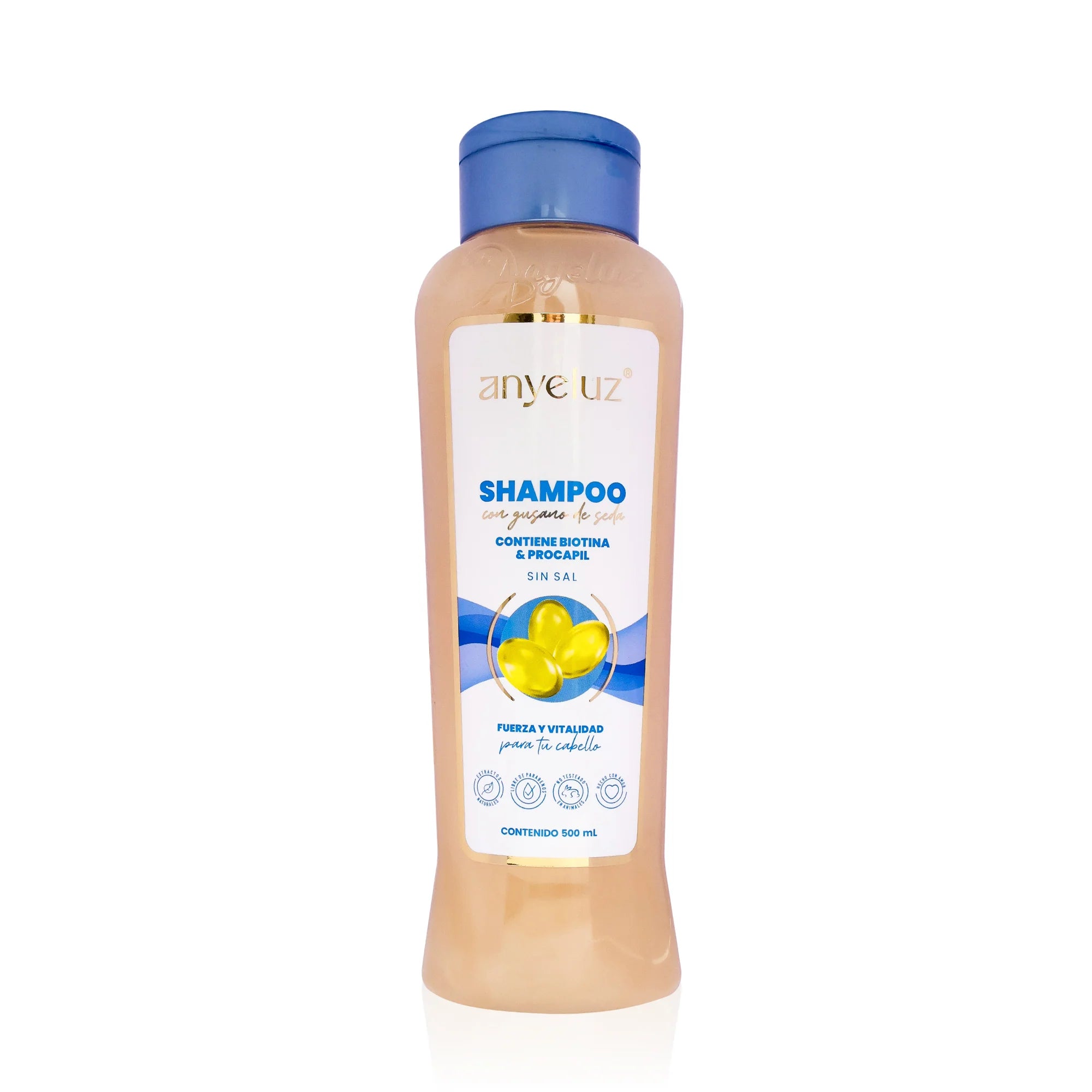 Shampoo Reparador con Gusano de Seda Anyeluz 500 ml
