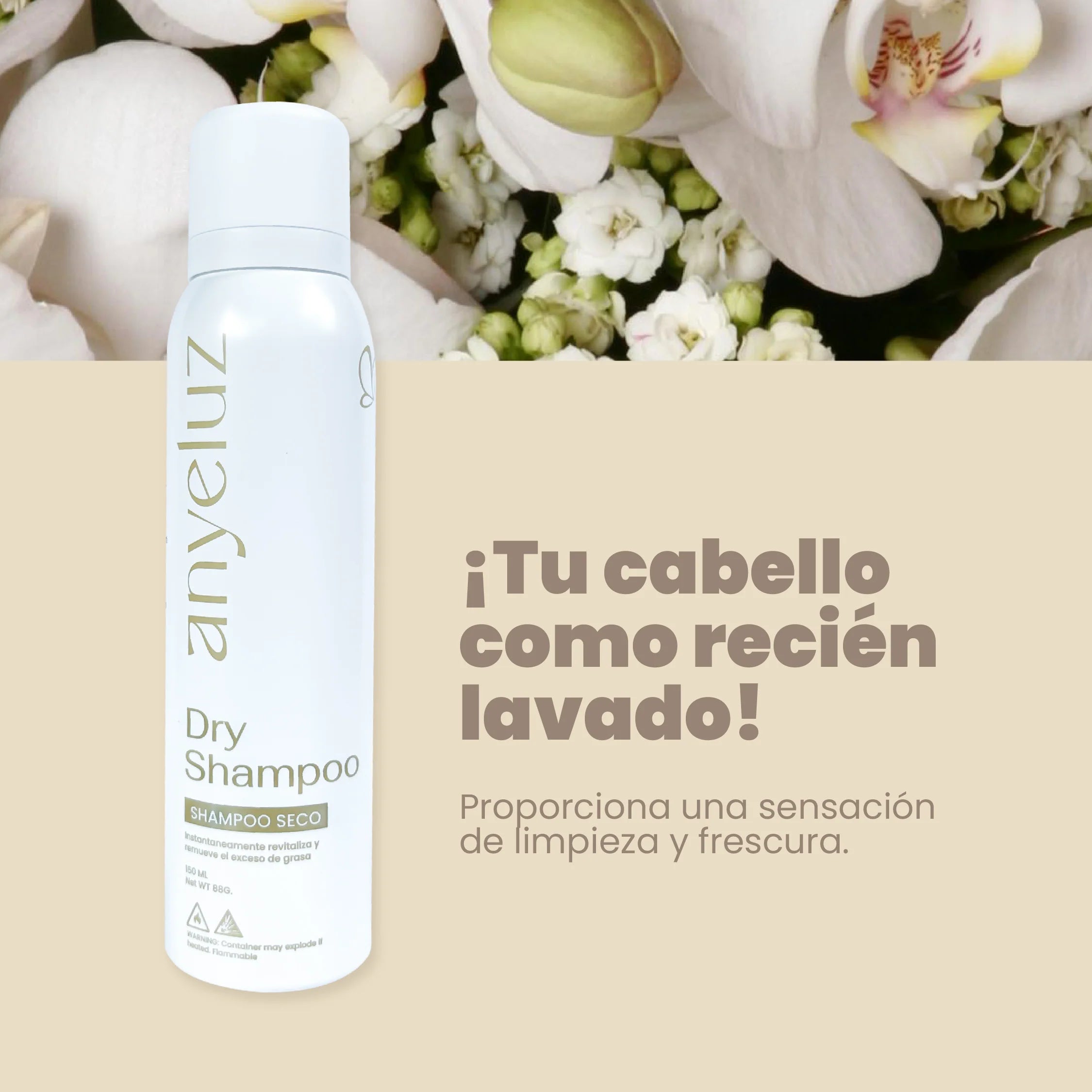 Shampoo Seco Refrescante Anyeluz 150 ml